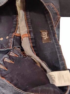 Women's Simple Society Skinny JeansStretch Denim Blue Whisker Fade 5/27